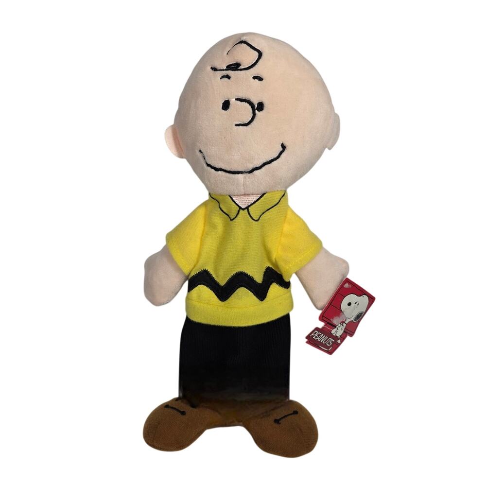 PEANUTS CHARLIE BROWN 12" PLUSH PET TOY – OFFICIAL LICENSED – BALL/TREAT POCKET